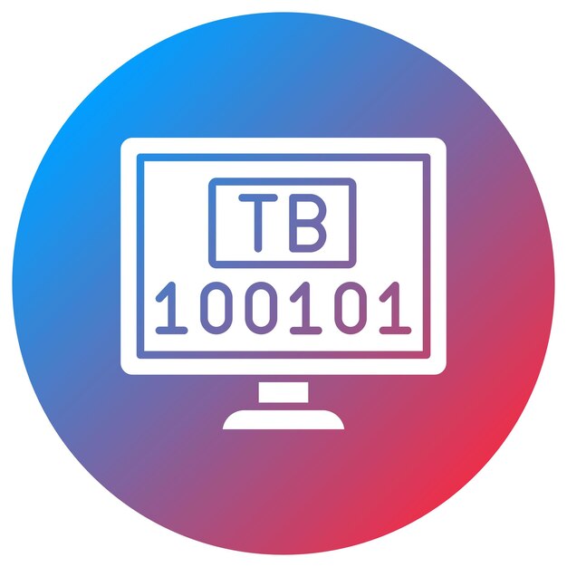 Terabyte icon vector image Can be used for Computer Science