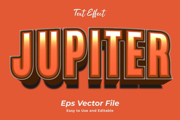 text effect jupiter easy to use and editable premium vector