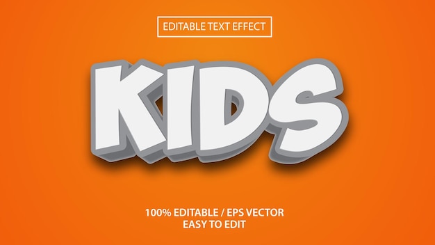 text effect kids eps premium