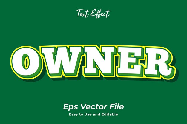 Text Effect Owner Editable and easy to use Premium vector