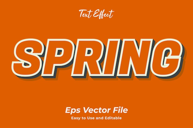 text effect spring editable