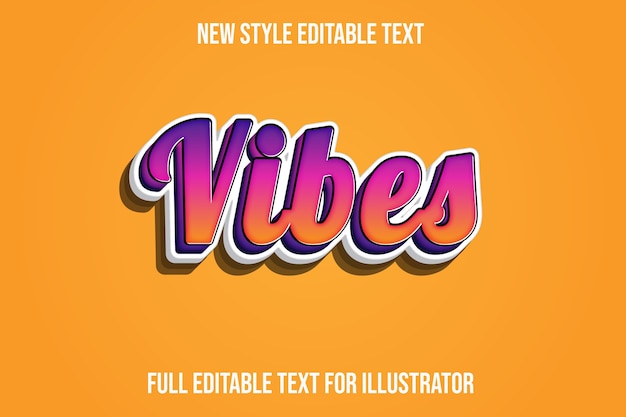 text effect vibes color pink and purple gradient