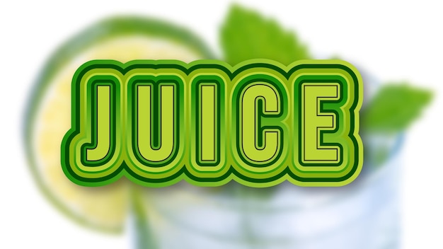 Text style effect of juice