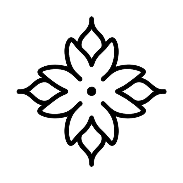 thai pattern icon outline
