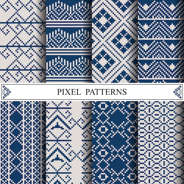 thai pixel pattern for making fabric textile or web page background.
