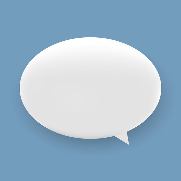 the concept of communication in social networks.empty white speech bubble isolated 3d rendering.