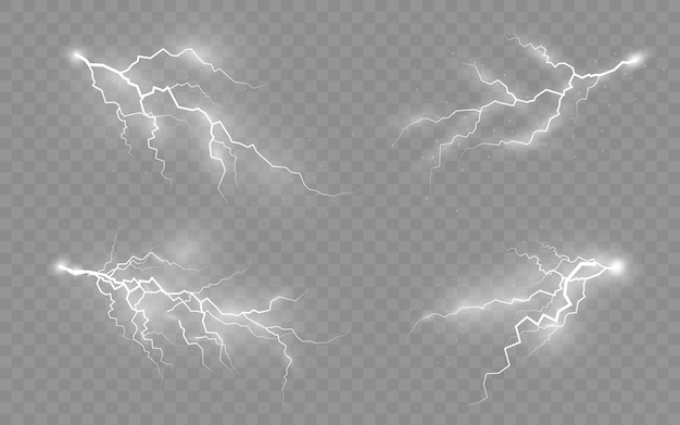 The effect of lightning and lighting, thunderstorm and lightning,