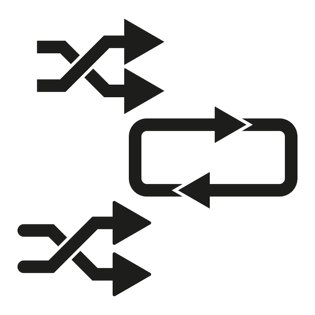 The repeat icon Shuffle icon Vector illustration Eps 10 Stock image