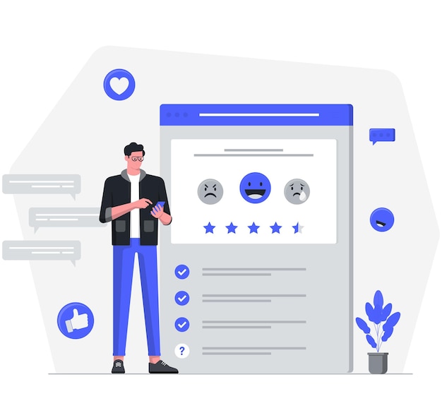 The Take a survey illustration illustration vector