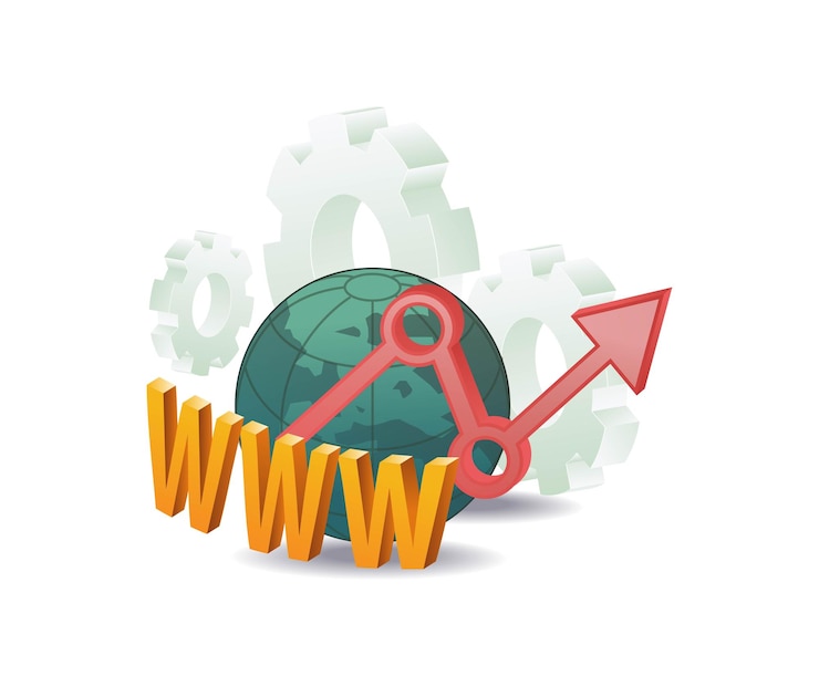 Vektor the world of internet marketing business technology