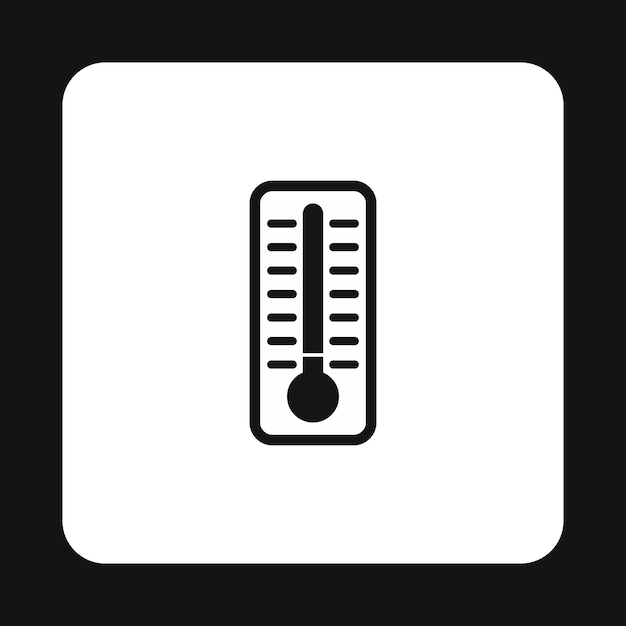 Thermometer indicates extremely low temperature icon in simple style on a white background