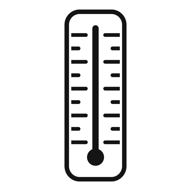 Thermometer showing increasing temperature icon
