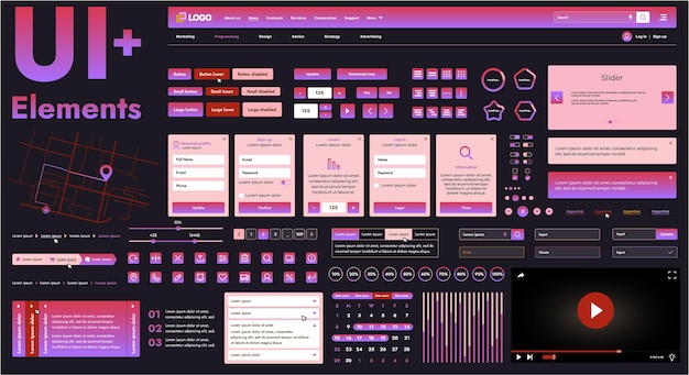 these graphic components provide a comprehensive approach to the development of interfaces