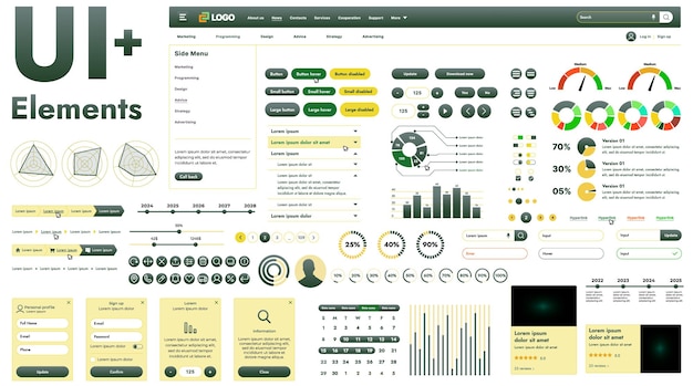 these graphic components provide a comprehensive approach to the development of interfaces
