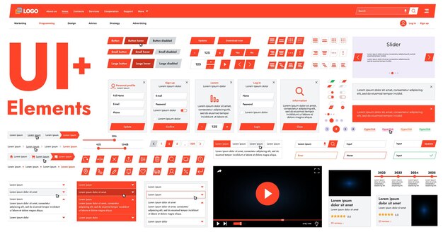 These graphic components provide a comprehensive approach to the development of interfaces