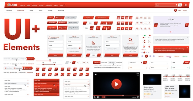 These graphic components provide a comprehensive approach to the development of interfaces