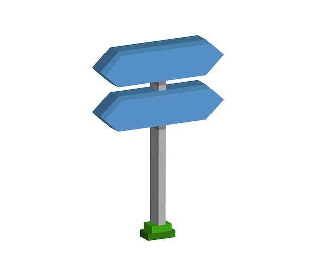 Three-dimensional road sign