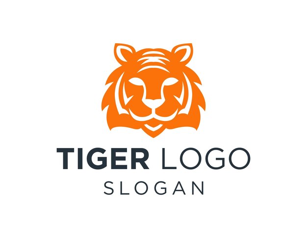 Tiger logo design created using the Corel Draw 2018 application with a white background