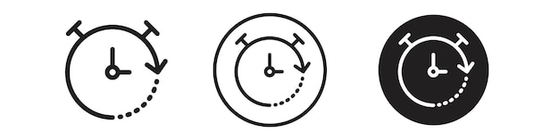 Time vector icon vector set collection for web