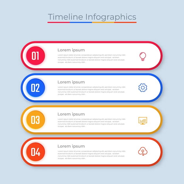 timeline infographics design marketing icons workflow diagram business data visualization with steps
