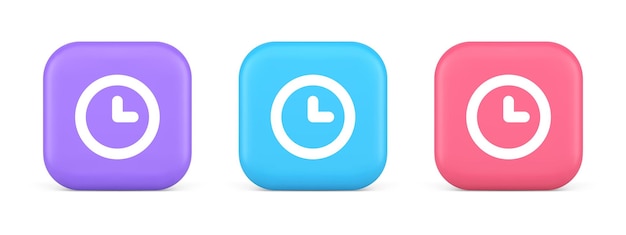 timer countdown deadline control button time management watch web app design 3d icon