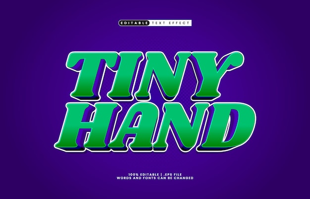 tiny hand editable text effect with a joy and happy text style