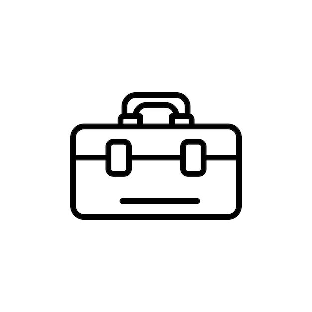 Toolbox icon set Tool Box Kit vector symbol in a black filled and outlined style Construction Toolkit sign