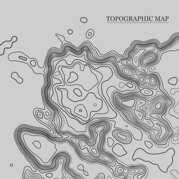 Topografisk kart Vektor illustrasjon Konturkart bakgrunn