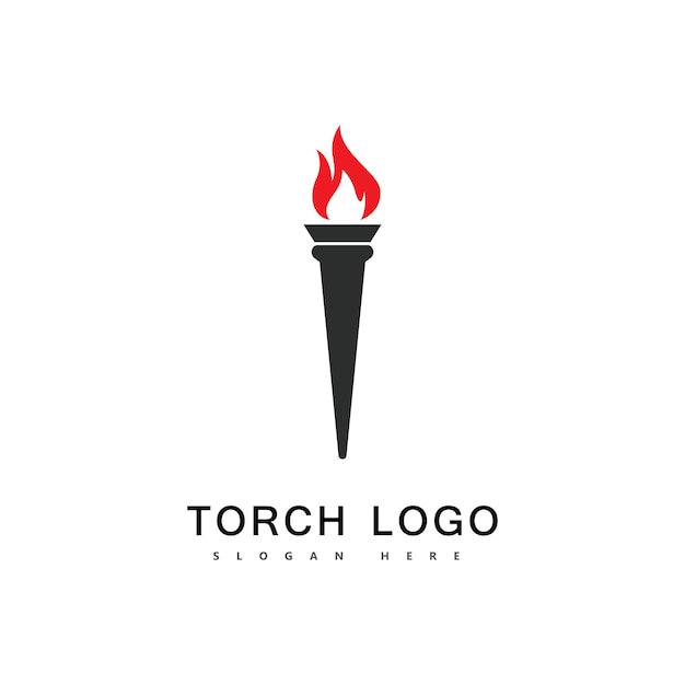 Torch fire logo vektorikon