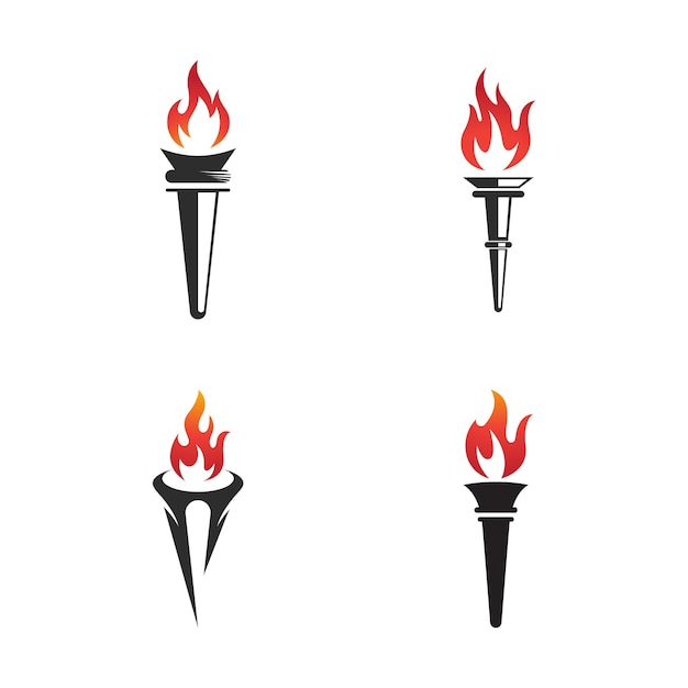Torch icon. Vektor bilde for logoer, nettsteder, applikasjoner og tematisk design