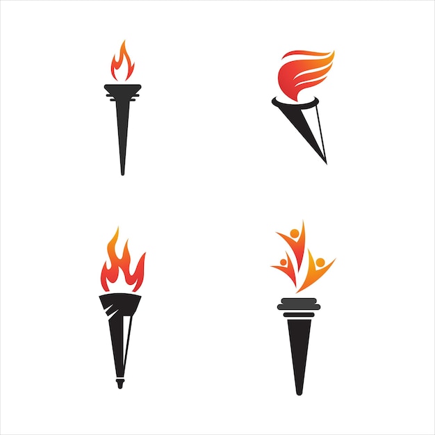 Torch icon. Vektor bilde for logoer, nettsteder, applikasjoner og tematisk design