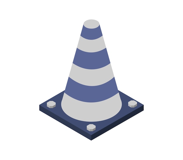 Traffic cone isometric