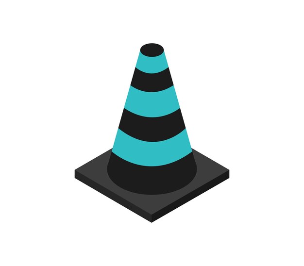 Traffic cone isometric