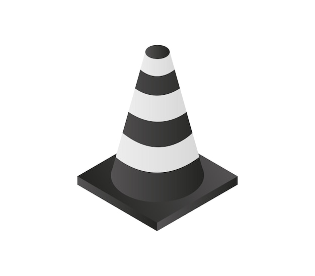 Traffic cone isometric