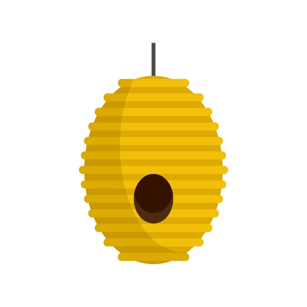 Tree bee house icon Flat illustration of tree bee house vector icon for web isolated on white