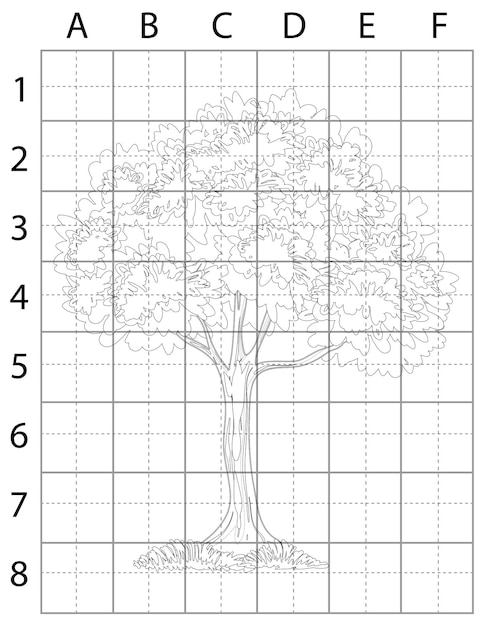 Tree Drawing Page, Learn to Draw Tree, How to Draw Trees, Tree Vector
