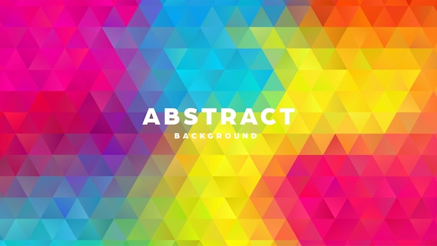 Trekantet polygonal abstrakt bakgrunn fargerik gradient design lav poly form banner vektor