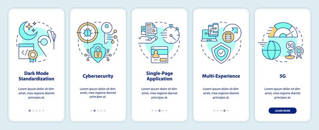 Trends in website development onboarding mobile app screen
