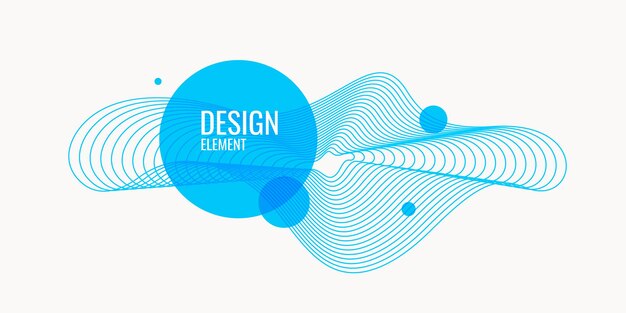 Trendy abstract background. Composition of amorphous forms and lines. Vector illustration