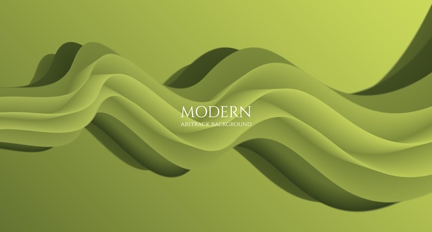 Trendy abstract fluid wave Modern poster with gradient 3d flow shape Innovation background design for landing page Vector illustration