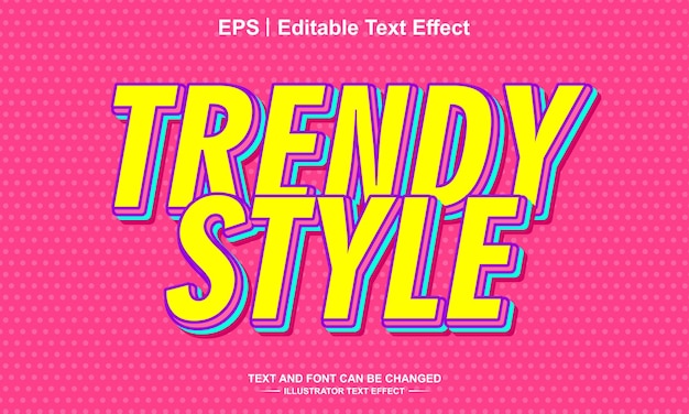 trendy pop art editable text effect