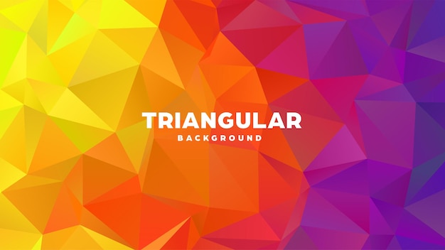 Triangel polygonalt abstrakt geometrisk bakgrunn fargerik gradient design lav poly form banner