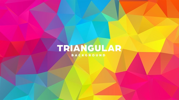 Triangel polygonalt abstrakt geometrisk bakgrunn fargerik gradient design lav poly form banner