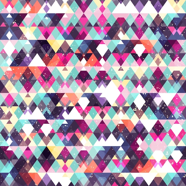 Triangle mosaic. Seamless pattern