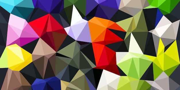 Triangles multicolor background color crystals Low polygonal mosaic creative origami shapes vect