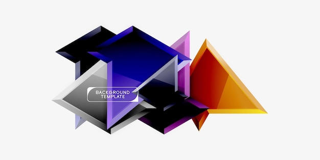 triangular low poly background design multicolored triangles vector