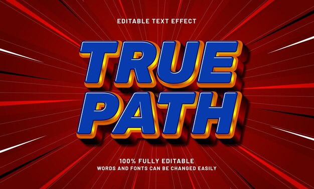 true path editable text effects with a play and game theme