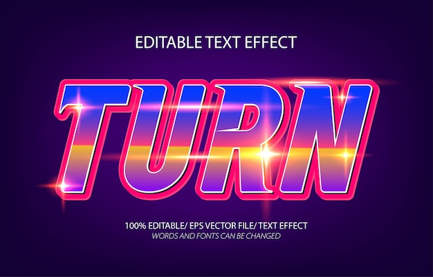 Turn 3d editable text effect and editable text style