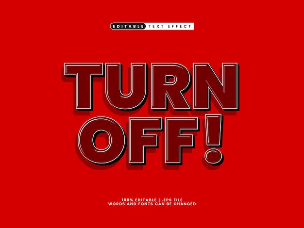 turn off editable text effect