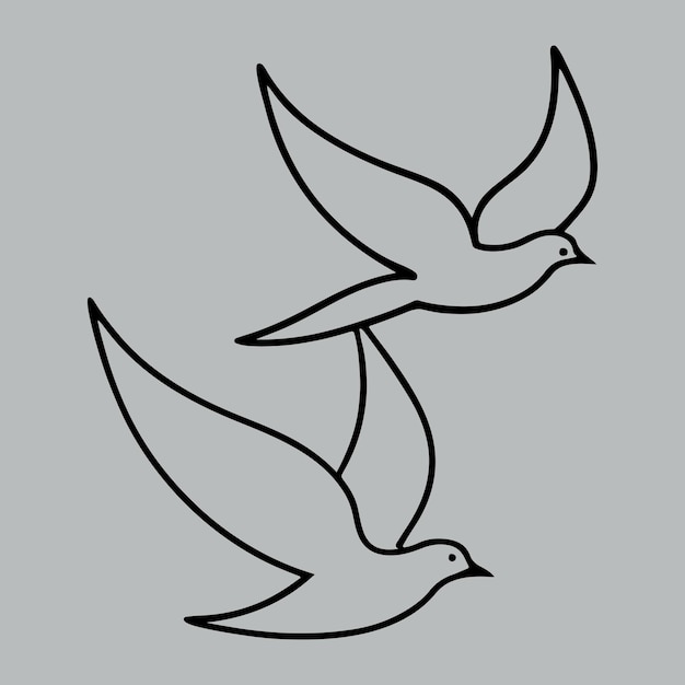 Two Birds in Flight